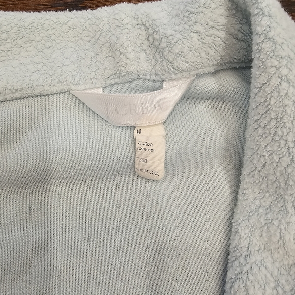 J Crew knee length robe size medium light blue/aqua - Picture 4 of 5